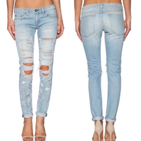 Rag & Bone The Dre Thrasher Jeans Size Womens 28 Low Rise Y2K - Picture 1 of 13